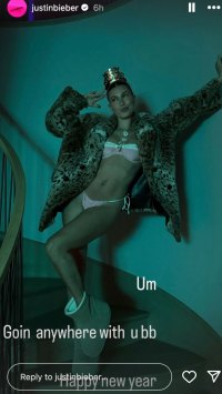 Justin Bieber dedicates a NYE post to his wife Hailey Bieber